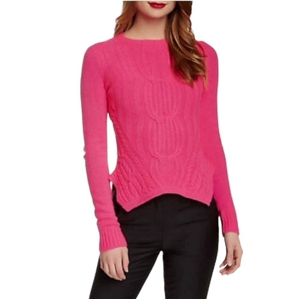 Ted Baker Daisuma Cable Knit Sweater Hot Pink Size 2 - Picture 2 of 16